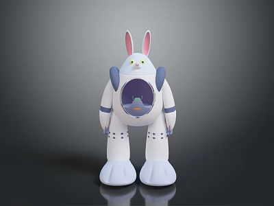 Robot Assistant Small Robot Butler Robot Butler Figure Game Figure 3d model