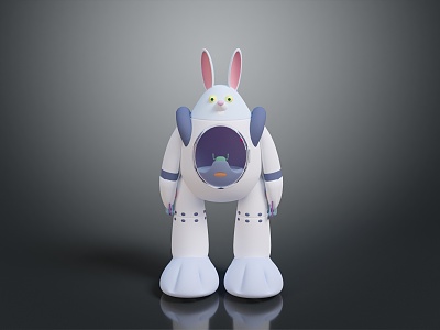 Robot Assistant Small Robot Butler Robot Butler Figure Game Figure 3d model