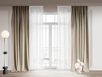 curtain fabric curtain gauze curtain fabric curtain 3d model