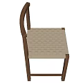 Stylish Outdoor Chairs With Dark Brown Wooden Frame And Light Woven Seat