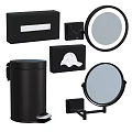 Bathroom Accessories Set With Toothbrush Holder Soap Dispenser Towel And Mirror