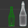 Orange Glass Beer Bottle And Dark Wine Bottle With Clear Labels On White Surface