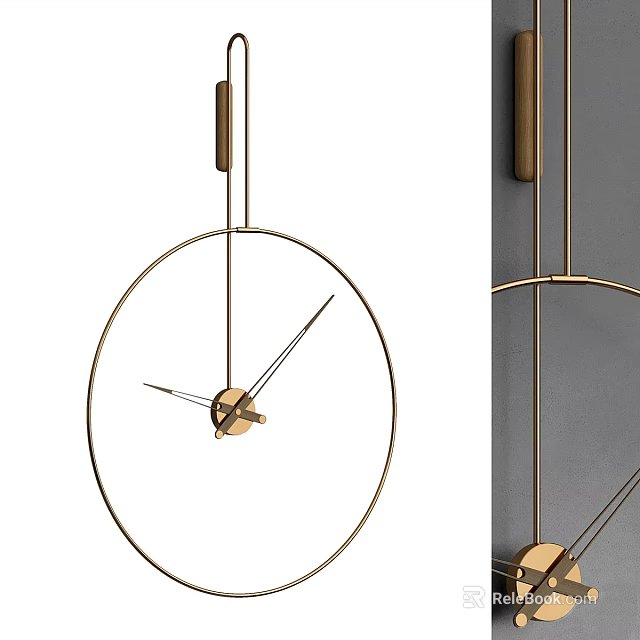 Elegant Modern Golden Metal Circular Design Wall Lamp for Home Interior Decoration 3d model 
