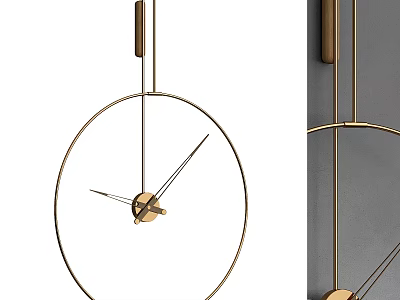 Elegant Modern Golden Metal Circular Design Wall Lamp for Home Interior Decoration 3d model