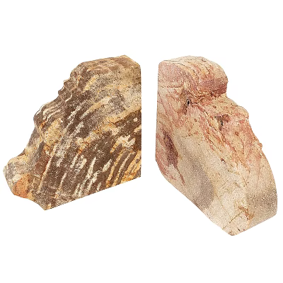 Two Different Natural Stone Specimens With Unique Textures And Color Patterns 3d model