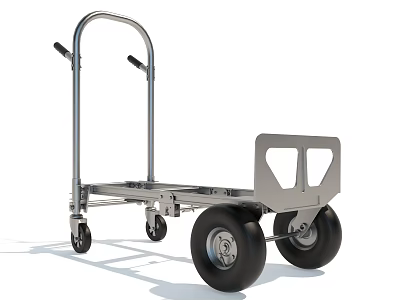 Heavy Duty Hardware Tool Metal Cart With Large Wheels And Handle For Transport 3d model Heavy Duty Hardware Tool Metal Cart With Large Wheels And Handle For Transport 3d model