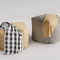 Modern Sofa Stool Low Slip 3d model