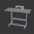 Industrial Sewing Machine Equipment With Sturdy Worktable Metal Frame And Foot Pedal