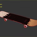 Colorful Skateboard Deck With Blue Orange Ice Cream Melting Design Sprinkles And White Wheels