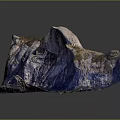 Detailed 3D Terrain Model Featuring Rocky Mountainous Structure And Vegetation Cover
