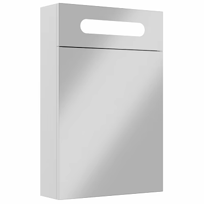 Sleek Modern Bathroom Vanity With Silver Mirror And Wall Mounted Cabinet Design 3d model