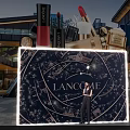 Lancôme Shopping Bag Photo Check in Spot With Lipstick Perfume And Modern Mall Night View