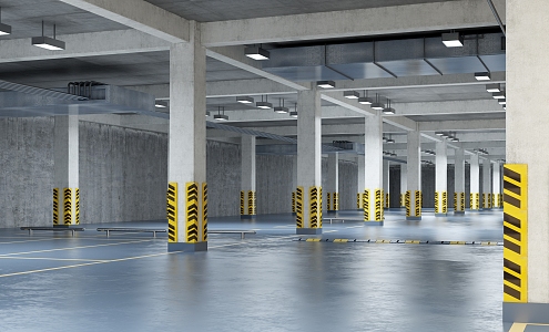 Modern Parking 3d model