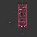 Industrial Factory Workshop With Machinery Equipment Green Yellow Pathway And Red Overhead Crane
