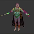 Golden Medieval Sword With Ornate Armor And Black Cape For Fantasy Knight Character