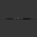 Fantasy Animal Displaying Black Feathered Wings With Red Glowing Accents And Reflective Details