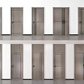 Modern swing door combination 3d model