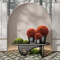 CCD Hotel End View Table Ornaments Floral Moss Combination Tree Table Lamp Floral Moss Ball Table 3d model