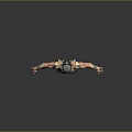Futuristic Sci fi Character In Mechanical Armor With Helmet Chest Arm And Leg Guards