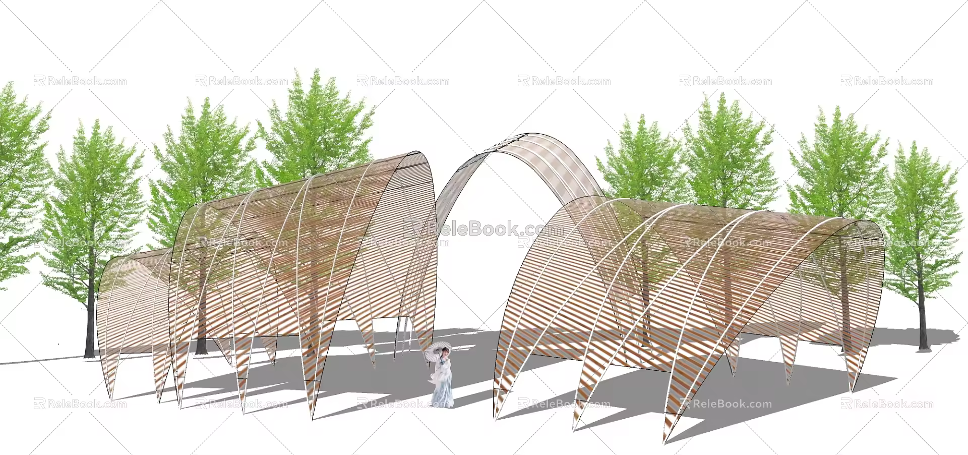 modern gallery shelf 3d model
