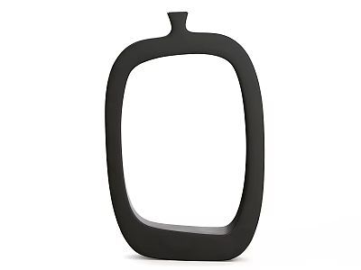 Black Abstract Decorative Sculpture With Unique Vase Shaped Design For Modern Home Interior Decoration 3d model
