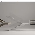 Modern Staircase Designs With Metal Railings Glass Elements And Various Structures 3d model