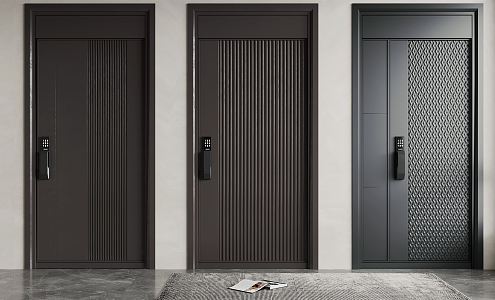 Modern security door 3d model