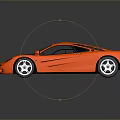 Orange High Performance Supercar With Sleek Design Black Roof And Reflective Surface