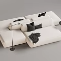 Modern Multiplayer Sofa Module Sofa Back-to-Back Sofa 3d model