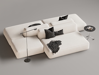 Modern Multiplayer Sofa Module Sofa Back-to-Back Sofa 3d model