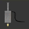 Solenoid Valve With Metal Housing Red Coil Black Wires And Metal Rod