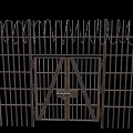 Door Iron Door Metal Door Double Door Iron Frame Door 3d model