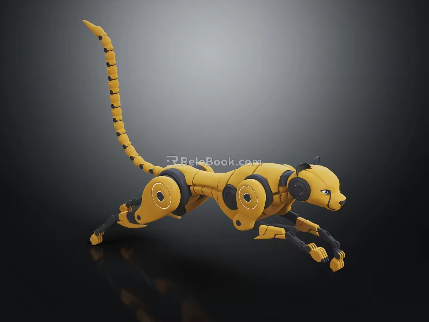 Modern robot sci-fi leopard mechanical leopard machine leopard 3d model