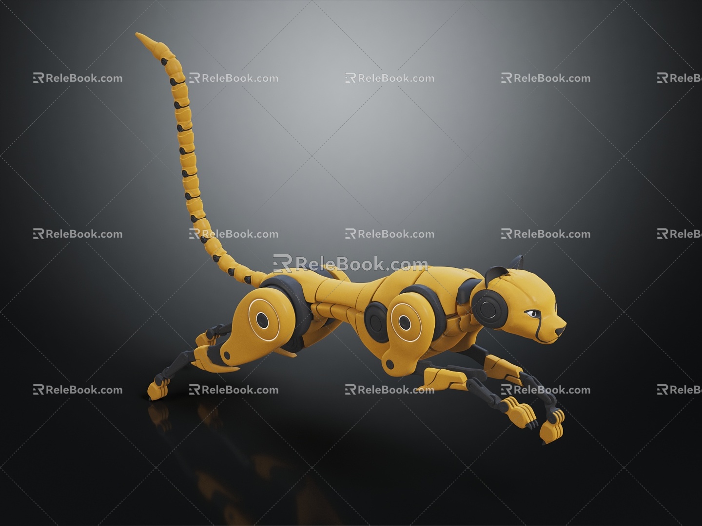 Modern robot sci-fi leopard mechanical leopard machine leopard 3d model