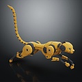 Modern robot sci-fi leopard mechanical leopard machine leopard 3d model