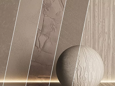 Architectural Components Featuring Textured Surfaces Wooden Patterns And Spherical Design Element 3d model