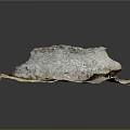 Natural Wooden Board Supporting Textured Stone Piece With Organic Patterns And Earthy Tones