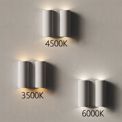 Modern Indoor Wall Lamp With 4500K 3500K Color Temperature And Sleek Cylindrical Design 3d model