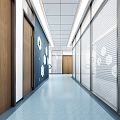 Modern aisle Haibu Medicine Corridor 3d model