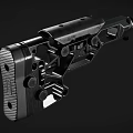 Modern Tactical Rifles Two Different Colors Black And Tan With Rail System And Grip Design