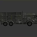 Detailed Green Military Tank Model with Turret Tracks on Gray Background