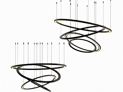 Modern Chandelier Mobius Ring Lamp Art Chandelier Ring Hanging model