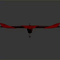 Red Decorative Bow Weapon With Unique Design Bowstring And Arrow Details