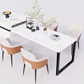 Nakajima counter bar counter operating table dining table and chairs 3d model