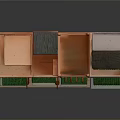 Traditional Multi Story Building Model With Colorful Facades Balconies And Green Awnings
