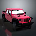 Pink Jeep Style Pickup Truck With Black Accents And Off Road Design