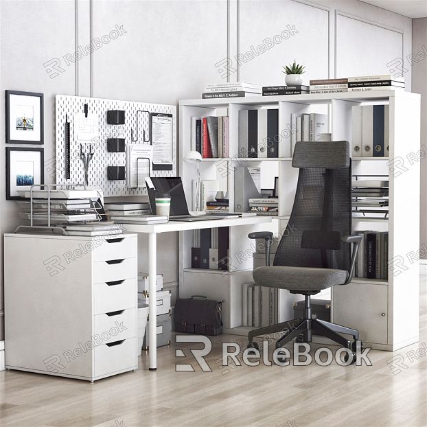 Modern Office Desk Chair Desk Chair Worktable Cabinet model