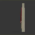 Miniature Room Corner With Red Curtains Window Door Radiator And Doormat