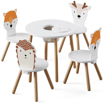 Modern Children's Tables and Chairs 3d model