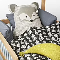 Cozy Kids Bed With Wooden Frame House Shaped Roof Soft Pillows And Storage Drawer